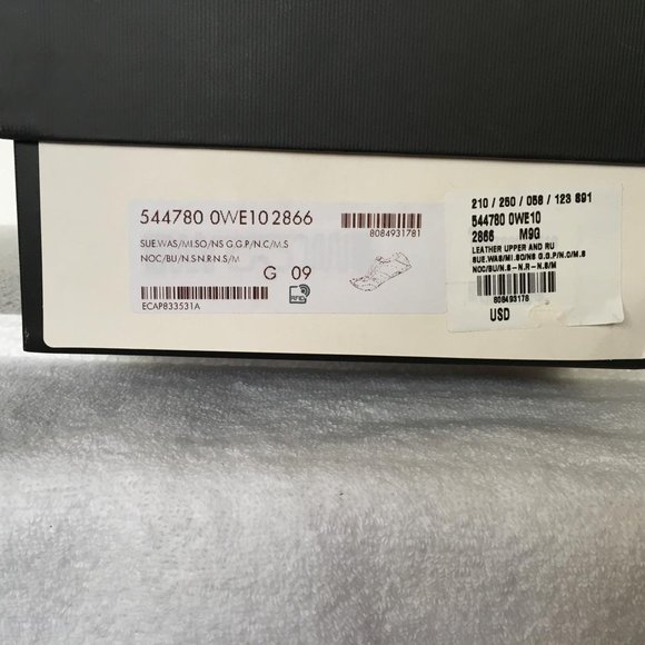 Gucci Man Sneakers Suede Leather Web Brown DM57 - Picture 11 of 12